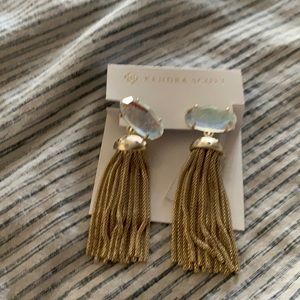 NWT Kendra Scott Freya gold dichroic earrings